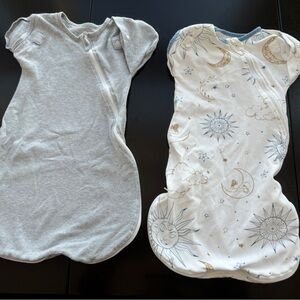 3-6 months Gray and White Kids Pajamas Sleep Sacks